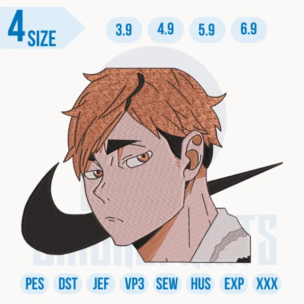 Anime swoosh Embroidery Designs