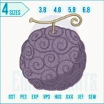 Devil Fruit Embroidery Design 135 e