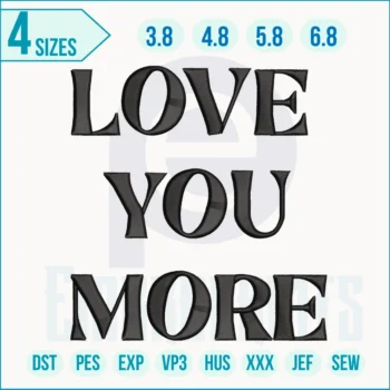 Love Embroidery Design