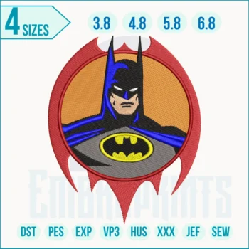 Buy Batmen Embroidery Design | EmbroPrints