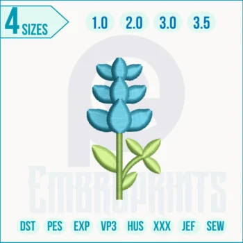 Branch With Flowers Embroidery Design